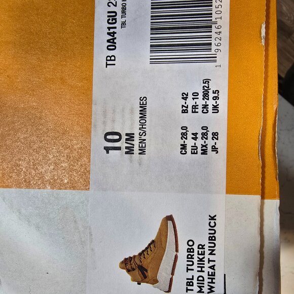 Timberland Turbo TB0A41GU Hiking Boots Men's Wheat Nubuck Leather Ankle SIZE 10 - Picture 8 of 13